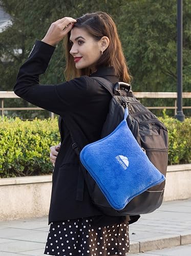 BlueHills Premium Soft 2 Pack Travel Blanket Set for Two Plane - Royal Blue - color: Royal-2pk-t015
