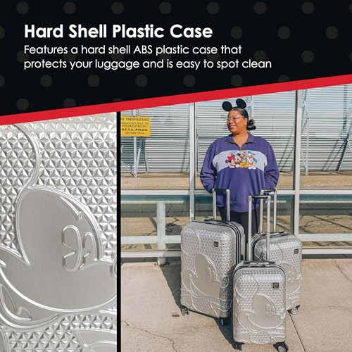 Mickey Mouse Rolling Luggage FŪL Disney Luggage 26" Silver - color: Mickey Mouse - Silver, size: 26 Inch