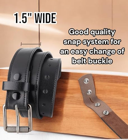 F&L CLASSIC Men’s Money Full Grain leather Belt, Hidden zipper Pocket, - color: Classic Black, size: 44 (Fits Waist 42"-43")