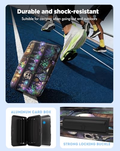 Maicican RFID Blocking Aluminum Credit Card Holder - color: Card holder wallet - Skeleton bookshelf