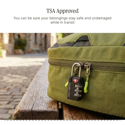 Eagle Creek Travel Safe TSA Lock, 3 Dial Combination, Graphite | Lock for Suitcase, Duffel Bag, and Backpack Security, Travel Sentry Certified, Keep Your Belongings Secure