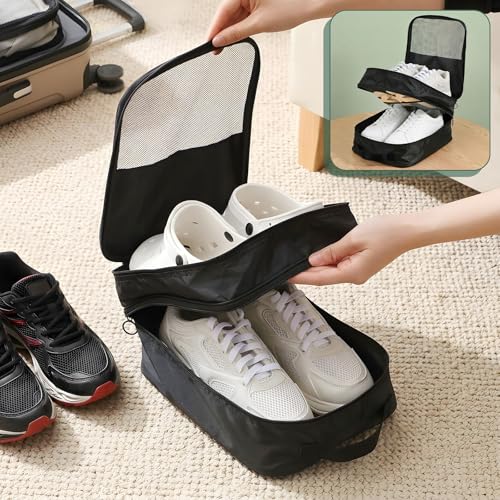 3-Pack Shoe Bags for Travel, Shoes Storage Pouch with 3 Layers, Fit size 11