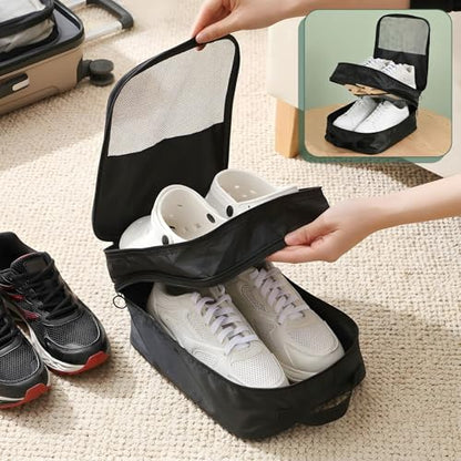 3-Pack Shoe Bags for Travel, Shoes Storage Pouch with 3 Layers, Fit size 11