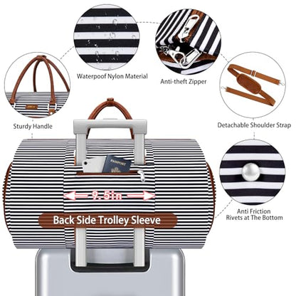 Garment Bag for Travel Convertible Carry on Travel Duffel Bag for Men Women - color: A02-Black