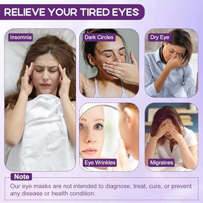 XPCARE 24 Pack Steam Eye Mask Disposable for Dry Eyes Cornea Care-Lavender - size: 1 Count (Pack of 24)