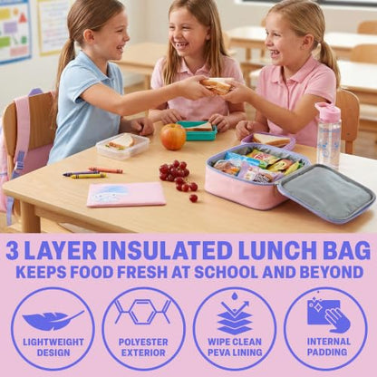 Get Trend Cinnamoroll Girls Backpack, Lunch Bag, Pencil Case, Water Bottle - color: Multi Cinnamoroll