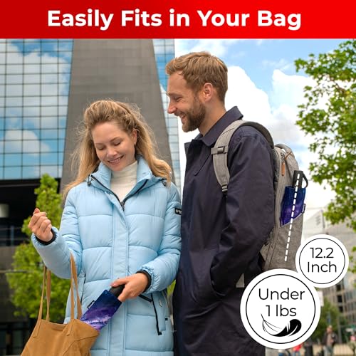 TUMELLA Reverse Folding Windproof Umbrella, Large 46", Strong & Light - color: I. Milky Way