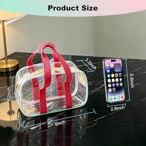 Macaron Jelly Clear Makeup Bag,TSA Approved Travel Toiletry Bag