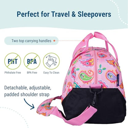Wildkin Overnighter Duffel Bag for Kids, Paisley - color: Paisley