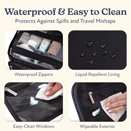 VANDEL Waterproof Hanging Toiletry Bag [TSA-Approved] Cosmet Travel Bag - color: Black