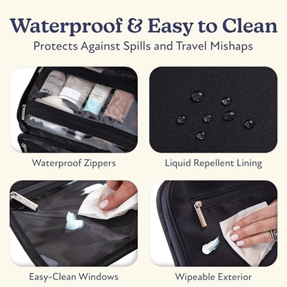 VANDEL Waterproof Hanging Toiletry Bag [TSA-Approved] Cosmet Travel Bag - color: Black