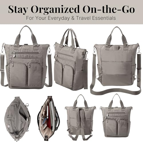 Baggallini womens All Set 3 in 1 Tote BackpackAll set 3 in 1 Backpack - color: Sterling Shimmer