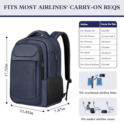 15.6" Travel Laptop Backpack for Men Women, Blue - color: Blue, size: 15.6 Inch(30L)