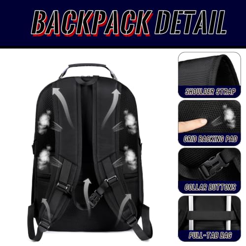 55L Gaming Laptop Backpack, Fits 18.4-19" Laptop, Black - color: Black, size: 18.4 Inch（21.6"x15.4"x9.8"）