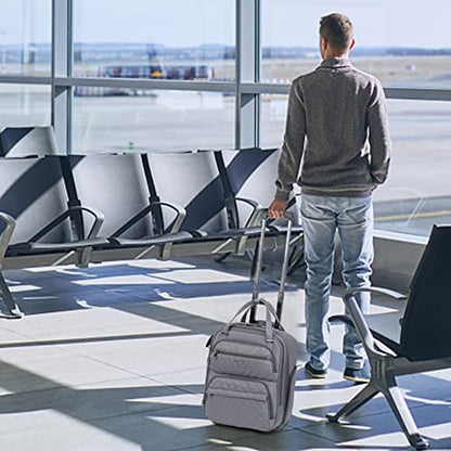 KROSER Carry On Underseat, 16-inch Underseater Suitcase for Men, Grey - color: Dark Grey