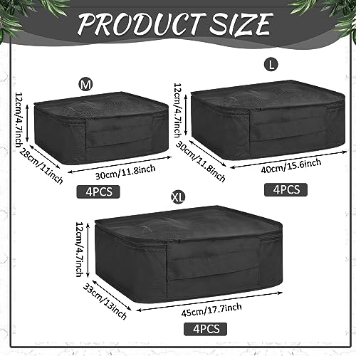 Silkfly 12 Pcs Packing Cubes for Travel,XL, L, M,Classic,Black - color: Black, size: XL, L, M, style: Classic