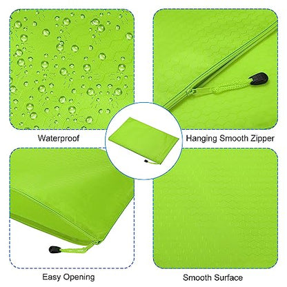 PATIKIL Waterproof Zipper File Bags, 3 Pack A4 Document Holders, Green - color: Green, size: A4