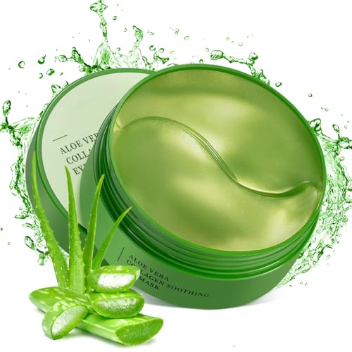 Eye Mask, 30 Pairs Aloe Under Eye Patches for Puffy Eyes and Dark Circles - color: Light Green