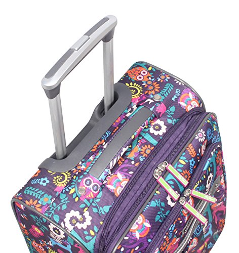 Lily Bloom Midsize 24" Expandable Design Pattern Luggage With Spinner Wheels For Woman (24in, Wildwoods) - color: Wildwoods