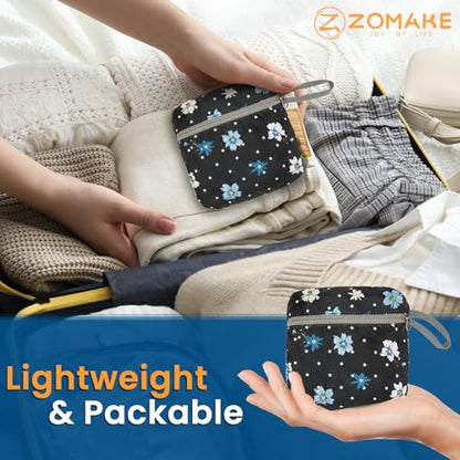 ZOMAKE Lightweight Packable Backpack 25L, Foldable Hiking Daypack - color: Black, Floral