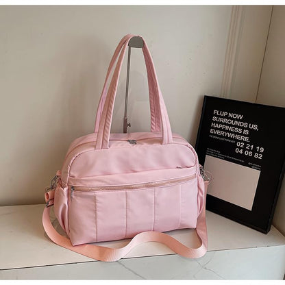 Gym Bag Sport Duffel Overnight Weekender Travel Bag with wet pocket and shoe pocket M04 Pink - color: M4-Pink