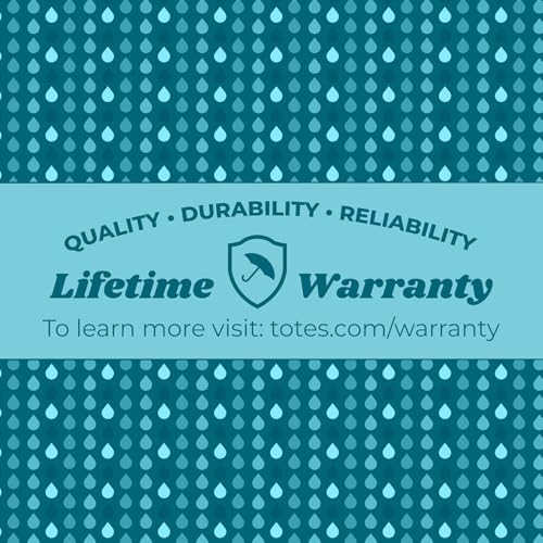Totes Auto Open/Close Windproof Compact Large Golf Umbrella with UV and Water Repellant Protection - color: Black