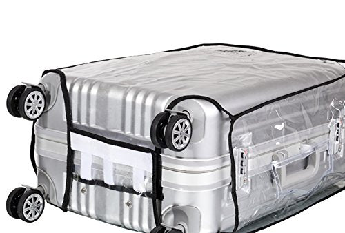 JenKin Luggage Protector Suitcase Cover PVC Waterproof Travel Suitcase Fits Most 20" to 30"(28") - size: 28" (19.7"L x 12.2"W x 28.3"H)