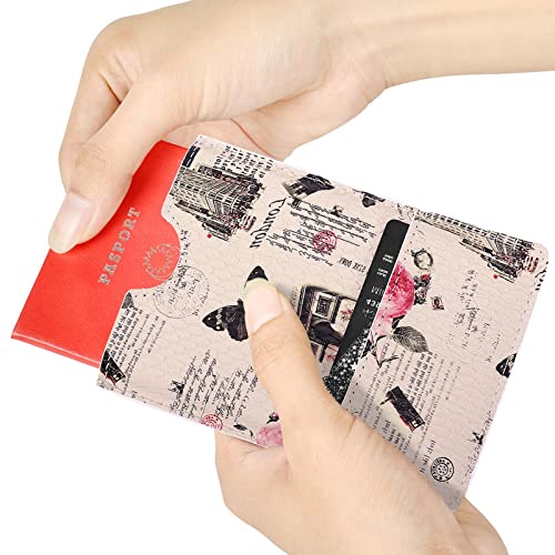 XEYOU Passport Holder Sleeve Case Travel Passport Pouch Wallet - color: Eiffel Tower