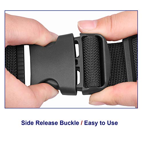 MAGARROW 80" Long Utility Luggage Straps with Buckle Adjustable (Black (4-Pack), 1.5" Wide - 80" Long) - color: Black (4-Pack), size: 1.5" Wide - 80" Long