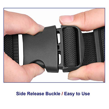 MAGARROW 80" Long Utility Luggage Straps with Buckle Adjustable (Black (4-Pack), 1.5" Wide - 80" Long) - color: Black (4-Pack), size: 1.5" Wide - 80" Long