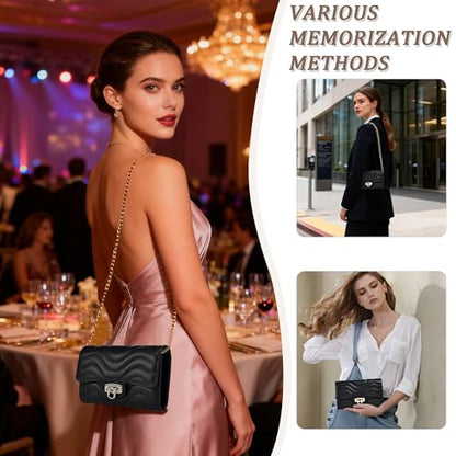 Small Crossbody Bag Sling Bag, Phone Holder for Women - color: W Black