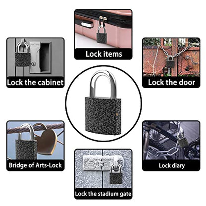 XFJSAK 2 Pack Small Padlock with 3Keys (keyed Alike)，Locker Lock 30mm, Lock with Key Padlock for Sheds, Storage Unit School Gym Locker, Toolbox, Gym Locker Padlocks, Keyed Padlocks(Black) - color: 2 PCS 32mm Black