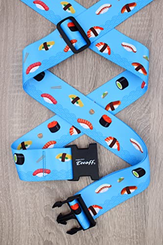 Teeoff Luggage Straps 2 Pack Suitcase Belts Travel Bag Accessories Adjustable (Sushi- 2 Pack) - color: Sushi-- 2 Pack
