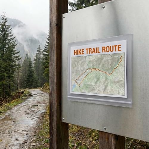 Durable Outdoor Sign Holder, Water-Resistant, Tabloid Size, 5 Pack - size: A3, style: magnetic