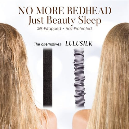 LULUSILK Mulberry Silk Sleep Eye Mask for Sleeping Women Men, Charcoal Gray - color: Charcoal Gray
