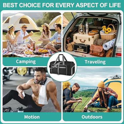 Dimayar 85L Foldable Duffle Bag, Travel & Weekender, Overnight, Gym - color: Black, size: 85L