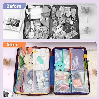 Umriox 24 Pack A5 Black Mesh Zipper Pouches, Office Document Storage Bags - style: Black 24pcs, A5