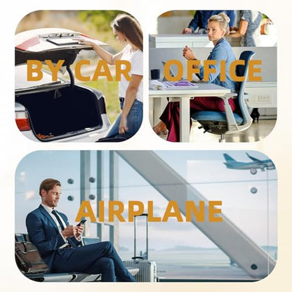 Asaiter-Airplane Foot Hammock for Plane Travel Essentials - Airplane Travel Essentials, Long Flight Foot Rest - Plane Gadgets (Deep Blue 2) - color: Deep Blue 2