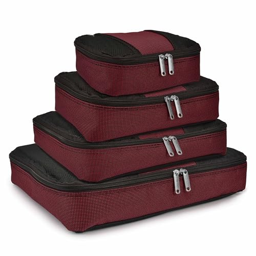 Travel Select Amsterdam Softside Expandable Luggage with Rolling Wheels, Red, 8-Piece Set (15/21/25/29) with Packing Cubes - color: Red, size: 8-Piece Set (15/21/25/29) with Packing Cubes