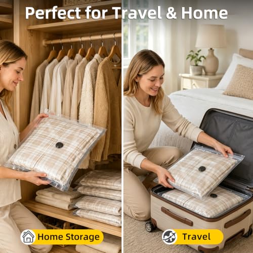 16 Pack Vacuum Storage Bags for Travel with pump Vacuum bags for clothing - size: 16 combo set