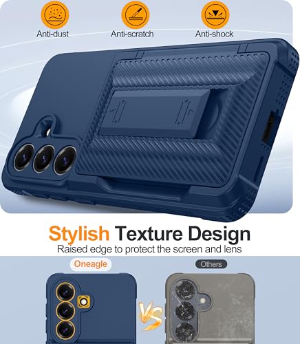 Oneagle Wallet for Samsung Galaxy S26 Case with Card Holder & Kickstand - color: Blue, size: Galaxy S26