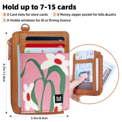 Credit Card Holder Wallet Women RFID Blocking Slim Wallet Front Pocket - color: orchid