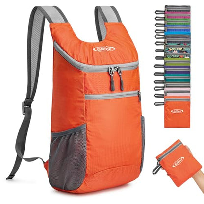 G4Free 10L Lightweight Packable Hiking Backpack, Nylon Daypack Daily Travel - color: Orange, size: Small
