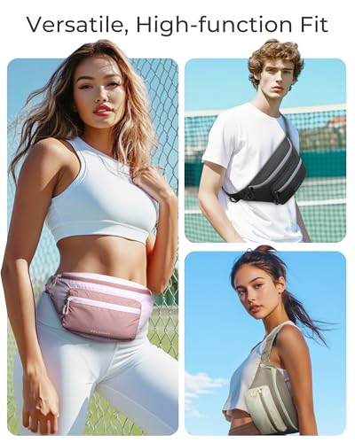 BAGSMART Fanny Packs for Women Men, Bag for Running Traveling Hiking, Camel - color: B-camel