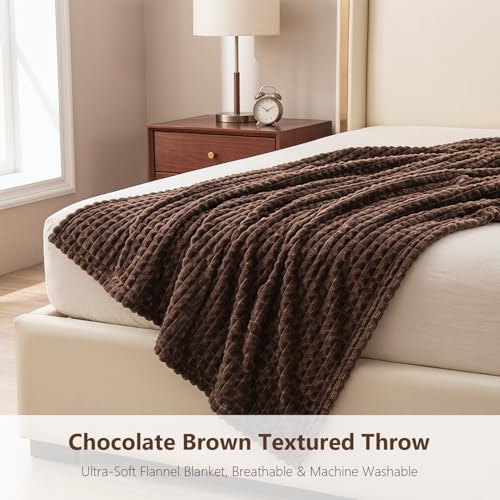 1pc Flannel Thick Brown Blanket, Multifunctional for Bedroom, Guest Room, Living Room, Car, Sofa, Travel