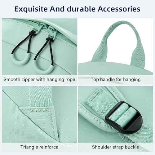 HanTrip 13 Inch Mini Small Travel Backpack Cary on For Women Men, Cyan - color: Cyan, size: 13 Inch