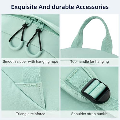 HanTrip 13 Inch Mini Small Travel Backpack Cary on For Women Men, Cyan - color: Cyan, size: 13 Inch