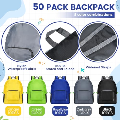 Eccliy Backpacks Bulk 17 Inch Lightweight Foldable Travel,5 Classic Color - color: Classic Color