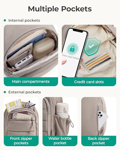 BAGSMART Small Sling Bag for Women, Puffer Crossbody Bag Hobo Handbag - color: Sage