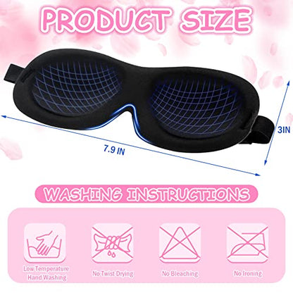 Foaincore 8 Pcs Unicorn Sleep Eye Masks Girls Boys Contoured Adjustable